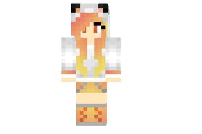  Orange Fox Girl Skin  Minecraft