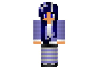  Striped Blue Girl Skin