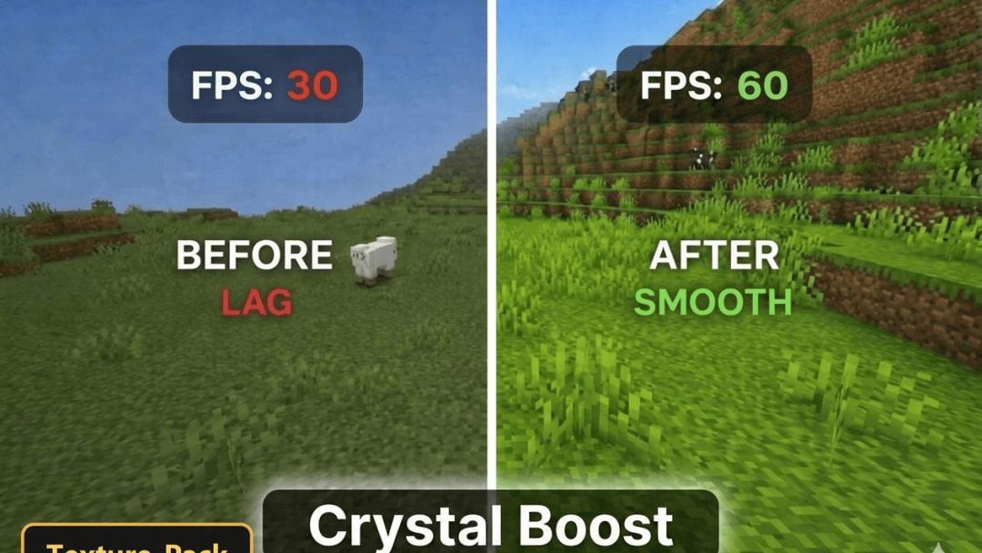 split screen comparison of grass texture and terrain, before and after