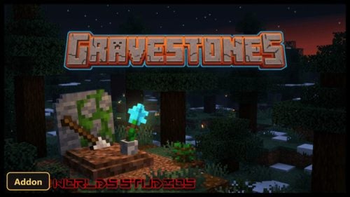 forest at night, grave with pickaxe, glowing blue flower, red sunset