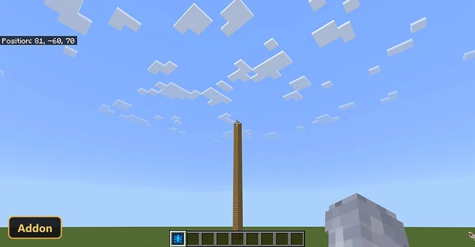 tall wooden pillar reaching into the sky with clouds