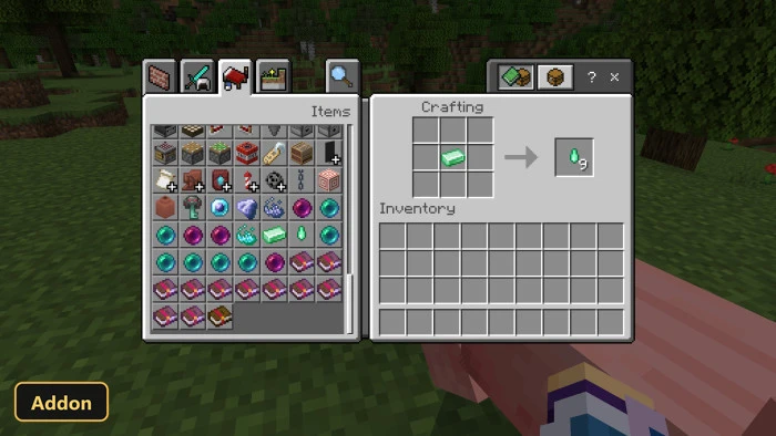 crafting recipe for emeralds from an emerald ingot