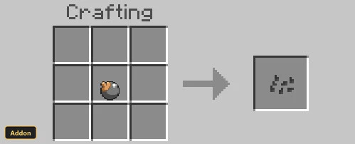 crafting recipe for a mulch block