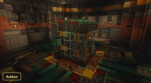 industrial room with a central machine and complex piping