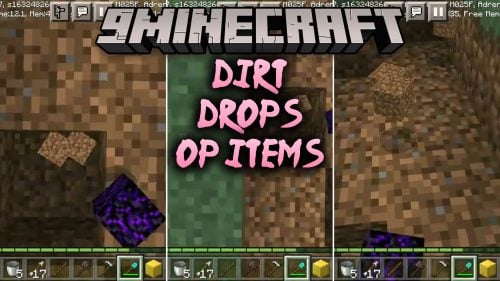 DIRT DROPS OP ITEMS Addon (26.x) - Mine Dirt Blocks for Overpowered Survival