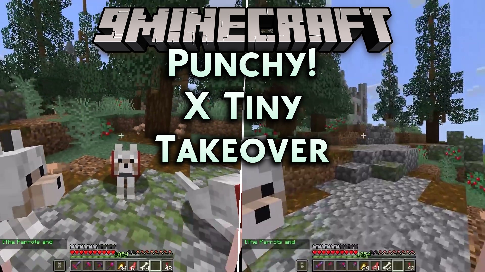 Punchy X Tiny Takeover Mod (26.2, 1.20.1) – Carry Baby Animals and Play Fetch