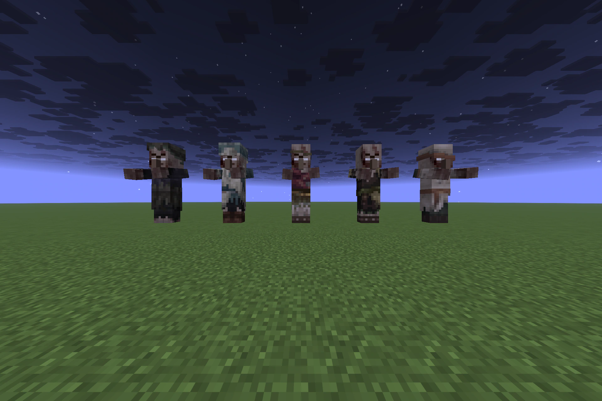 Zombie Pack 9minecraft Resource Pack (26.3) – Give Every Zombie Its Own Face — screenshot 4