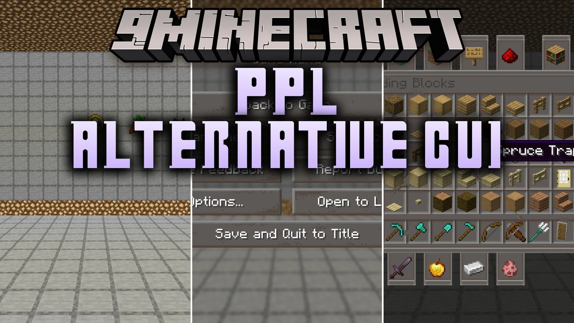 PPL Alternative GUI Resource Pack (26.3, 1.21.1) – Calm Midnight Blue Menus