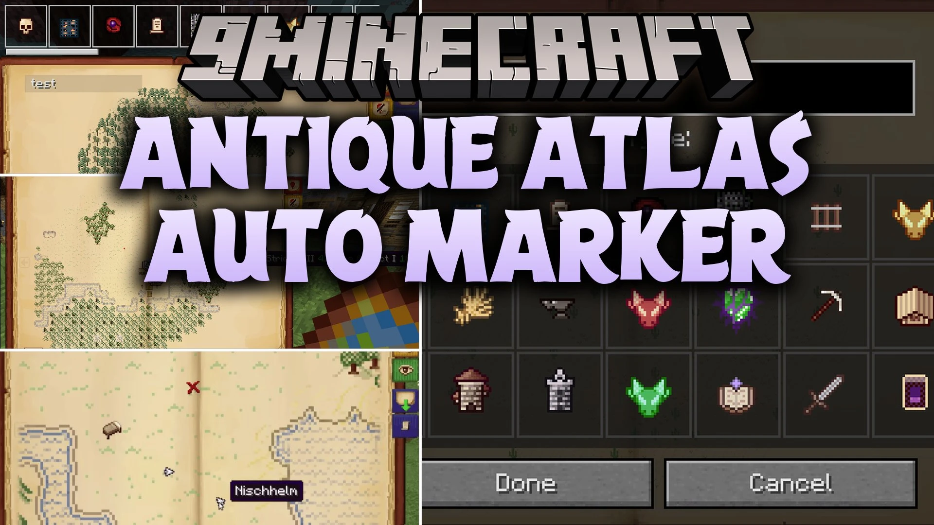 Antique Atlas Auto Marker Mod (1.12.2) – Pin Every Waystone and Dungeon