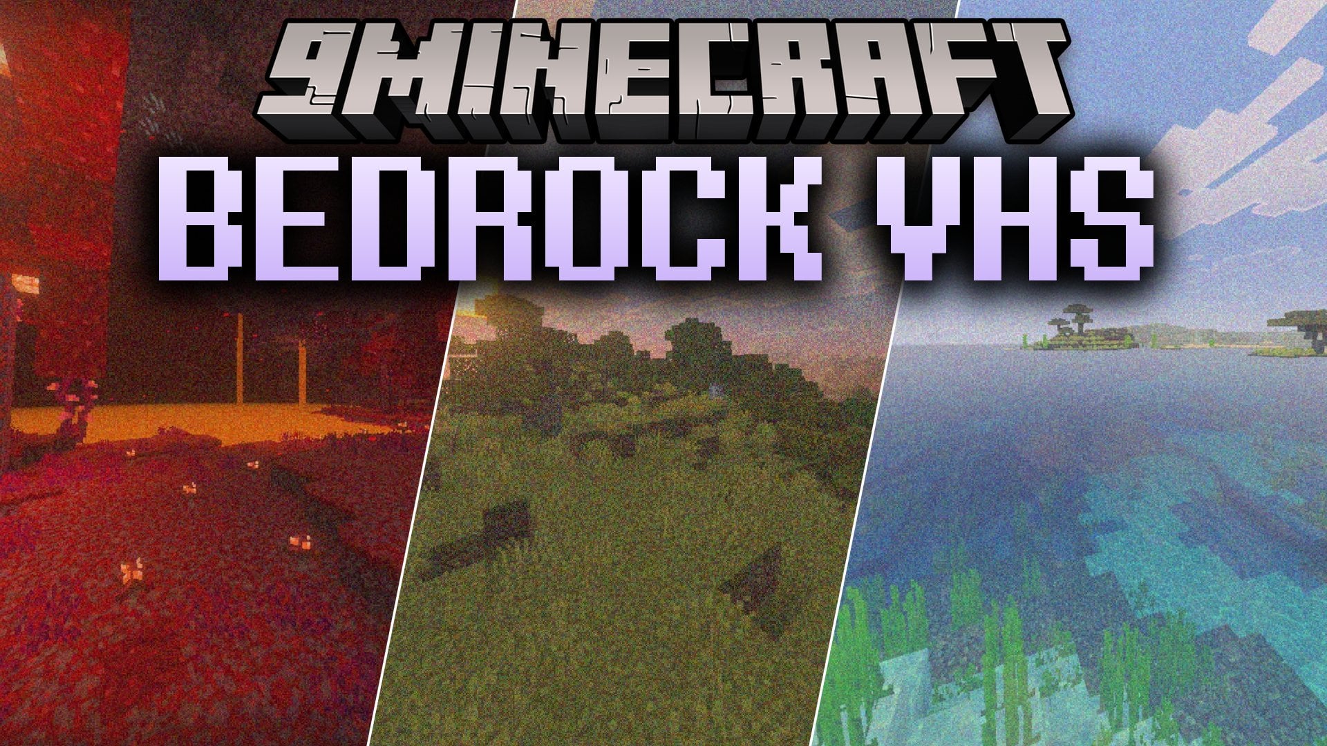 Bedrock VHS Shader (26.x, 1.21) – Retro Camcorder Filter and TV Screen Borders
