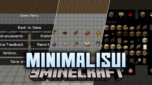 MinimalisUI Resource Pack (26.2, 1.21.1) – Clean Translucent GUI for Survival