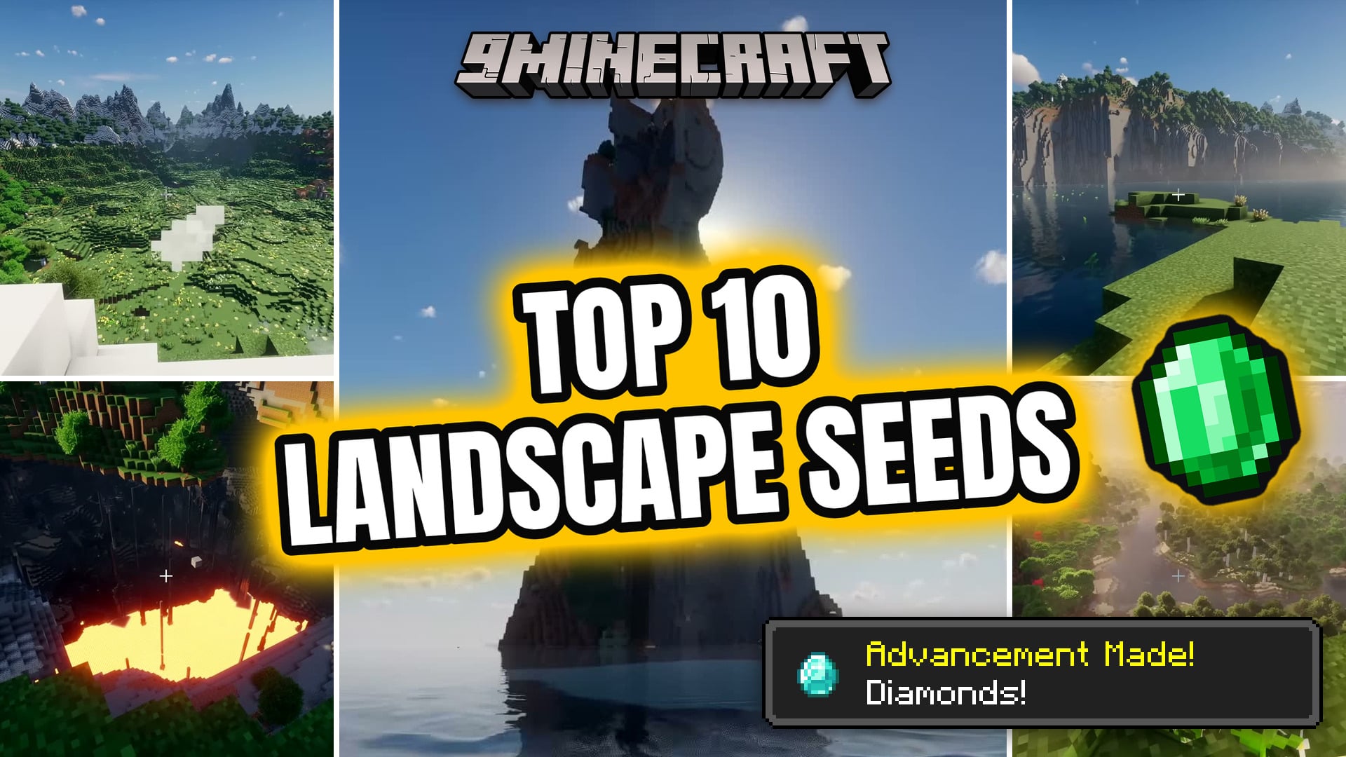 Top 10 Awesome Natural Landscape Seeds for Minecraft 26.2 - Java & Bedrock Edition