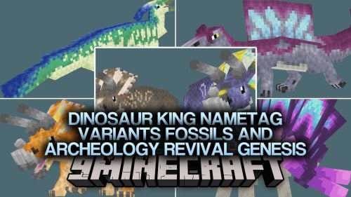 Dinosaur King Nametag Variants Fossils and Archeology Revival Genesis Resource Pack (1.20.1)