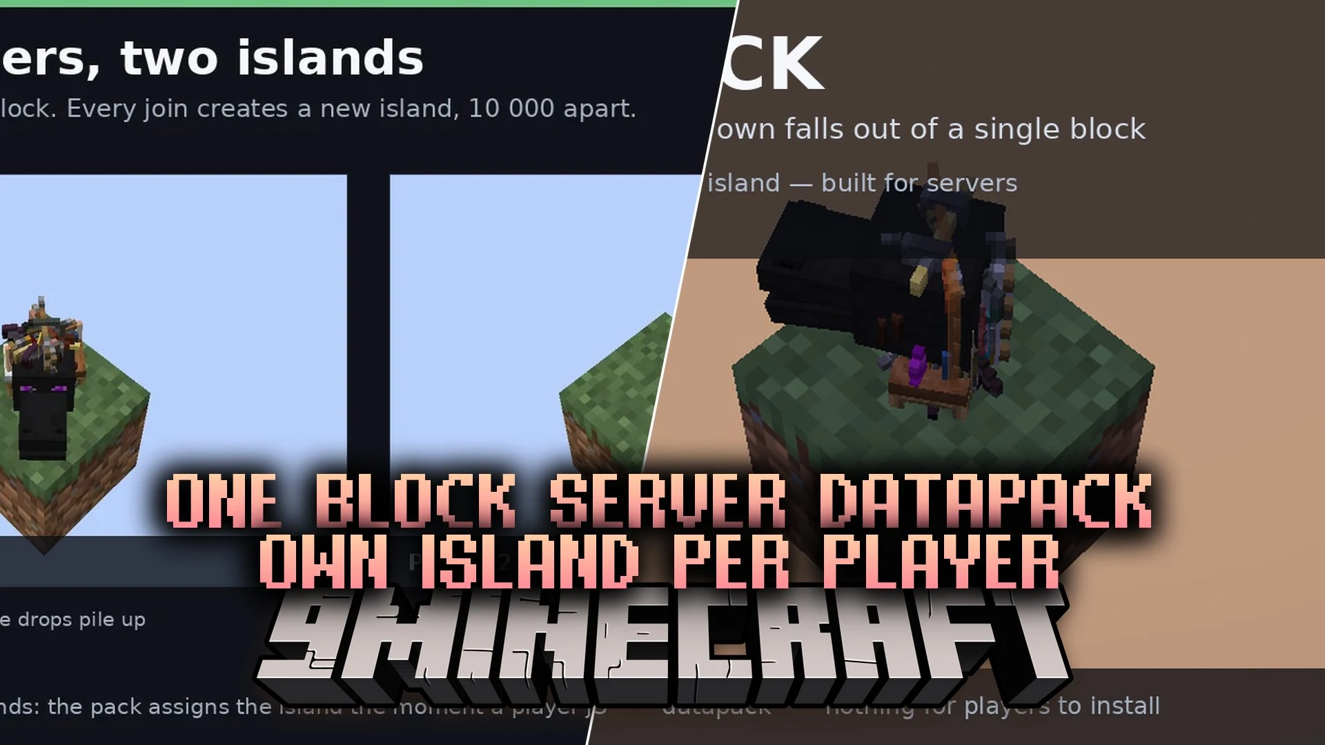 One Block Server Datapack Own Island Per Player Mod (26.3)
