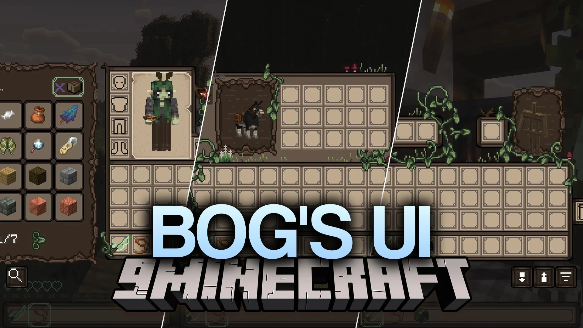 Bog's UI Resource Pack (26.3, 1.20.1) – Earthy Woodland Interface
