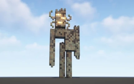 Creaking Statue Minecraft Build Schematic (1.21.x) – Spooky Statue for Horror and Fantasy Worlds