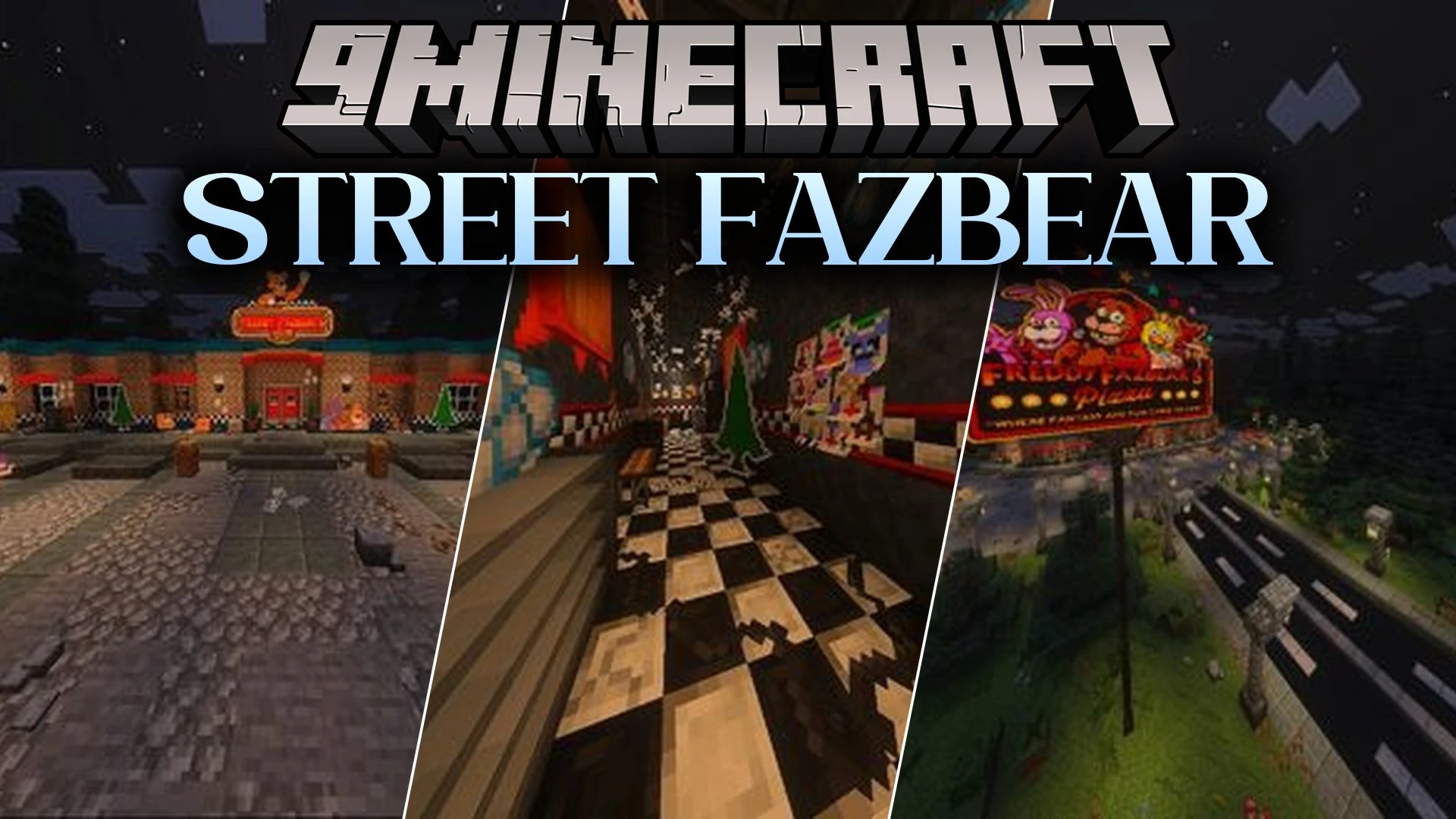 Street Fazbear Map (1.21) – Uncover Dark Secrets in an Eerie Animatronic Town — screenshot 1