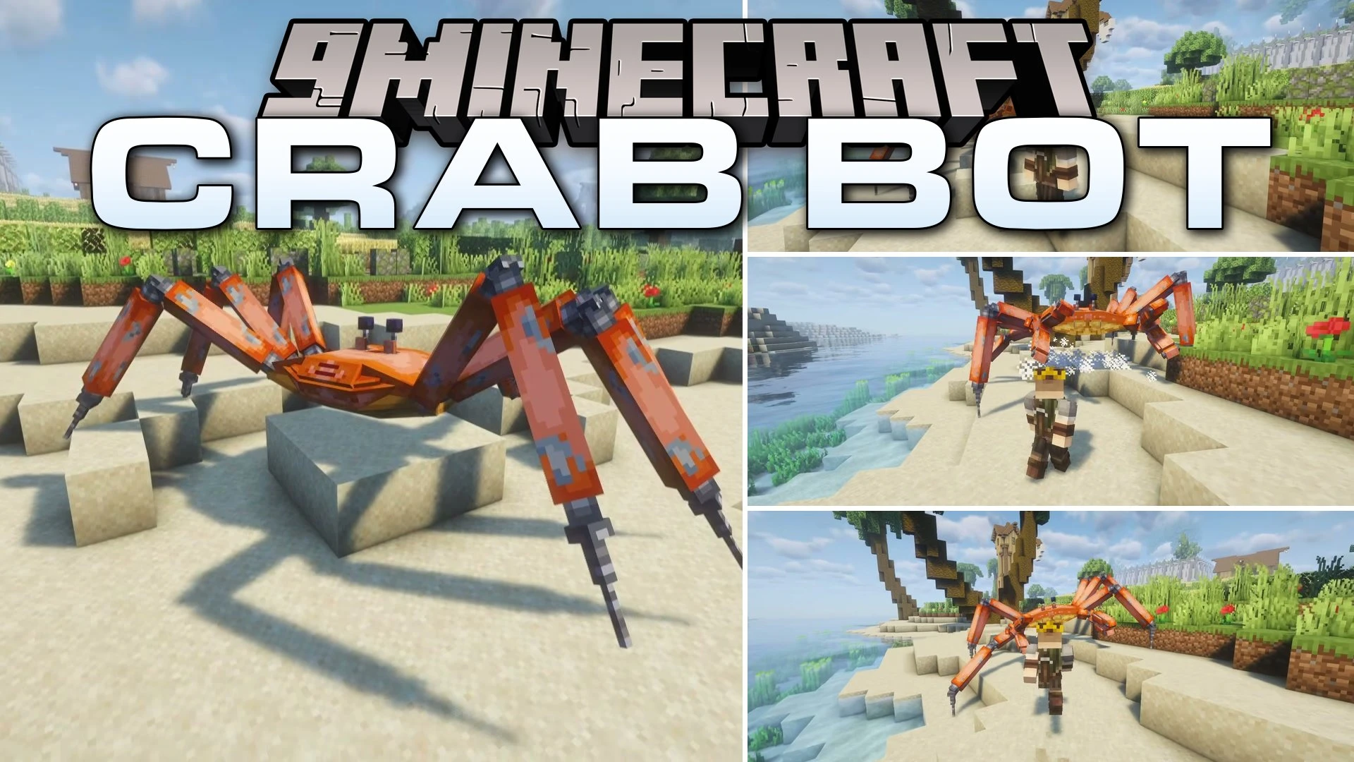 Crab Bot Mod (1.21.11, 1.20.1) – Fight Giant Mechanical Bosses Buried