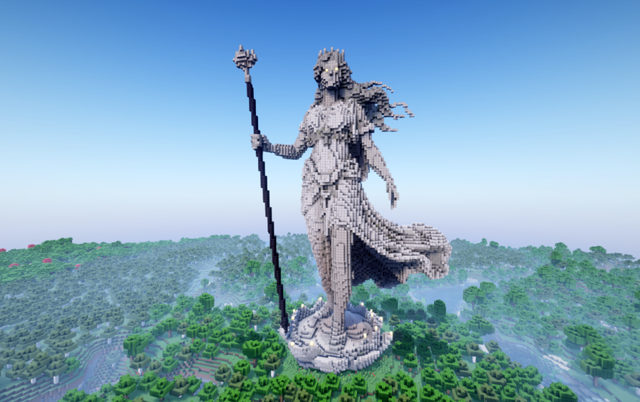 Minecraft Hera Greek Mythology Statue Free Schematic Thumbnail