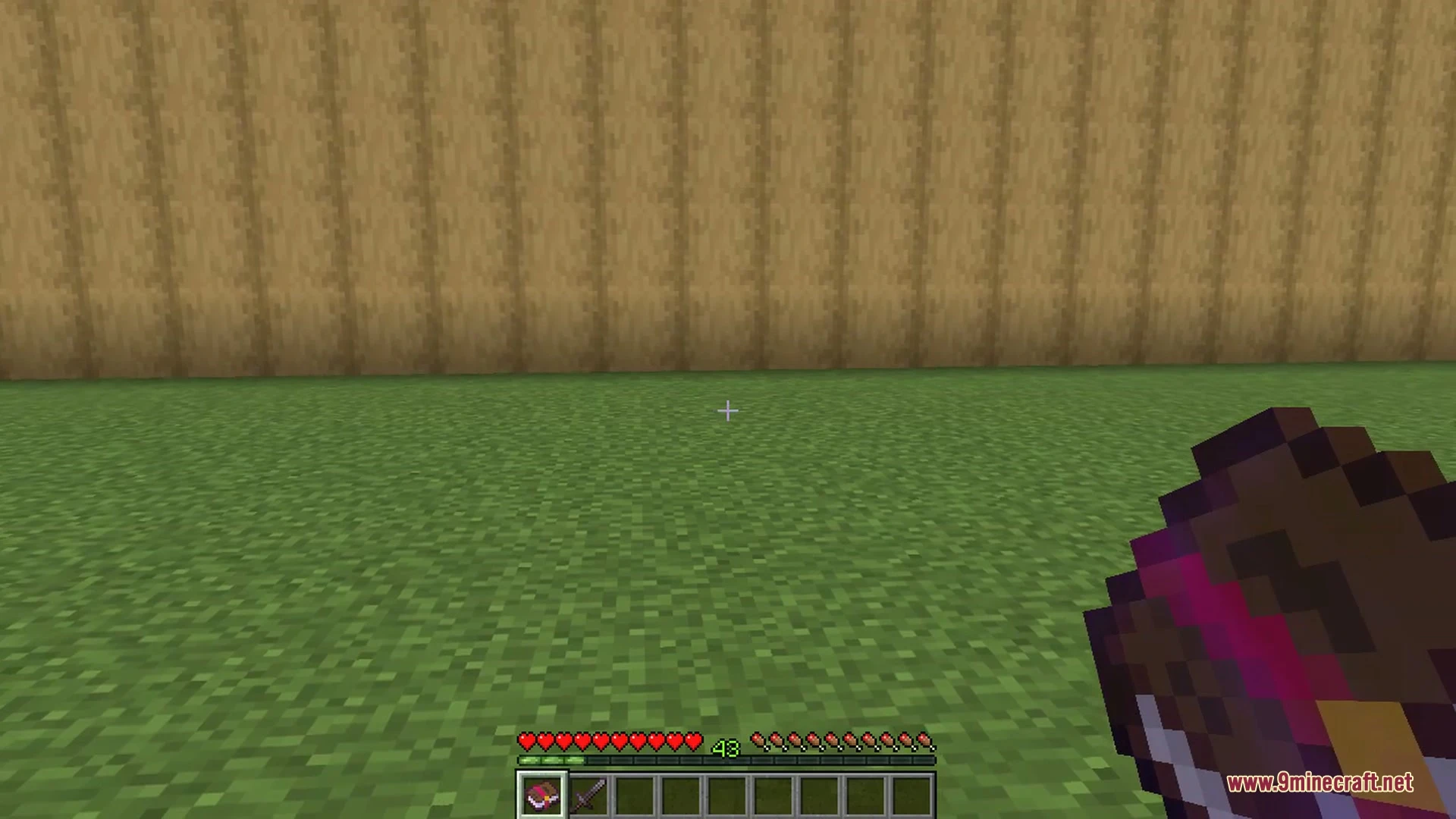 A player viewing an extremely long tooltip line in the Minecraft inventory screen