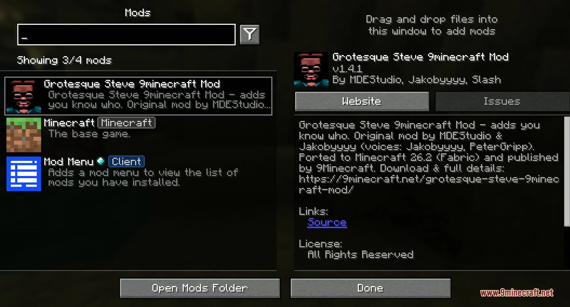 Grotesque Steve 9minecraft Mod (26.3, 26.2) – Survive a Horrifying Night Stalker — screenshot 1