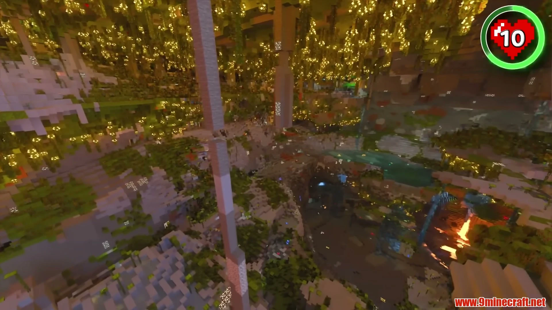 Subterranean Glowing Lush Cavern Citadel - Minecraft 26.3 Seed 2208626533096451426 View 3
