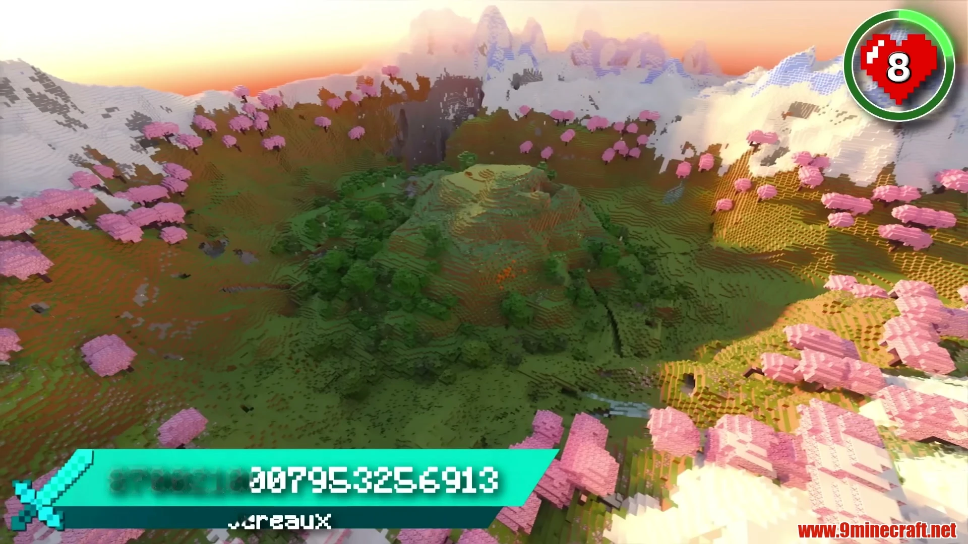 Cherry Blossom Ringed Meadow Hill Sanctuary - Minecraft 26.3 Seed 8700210007953256913 View 1