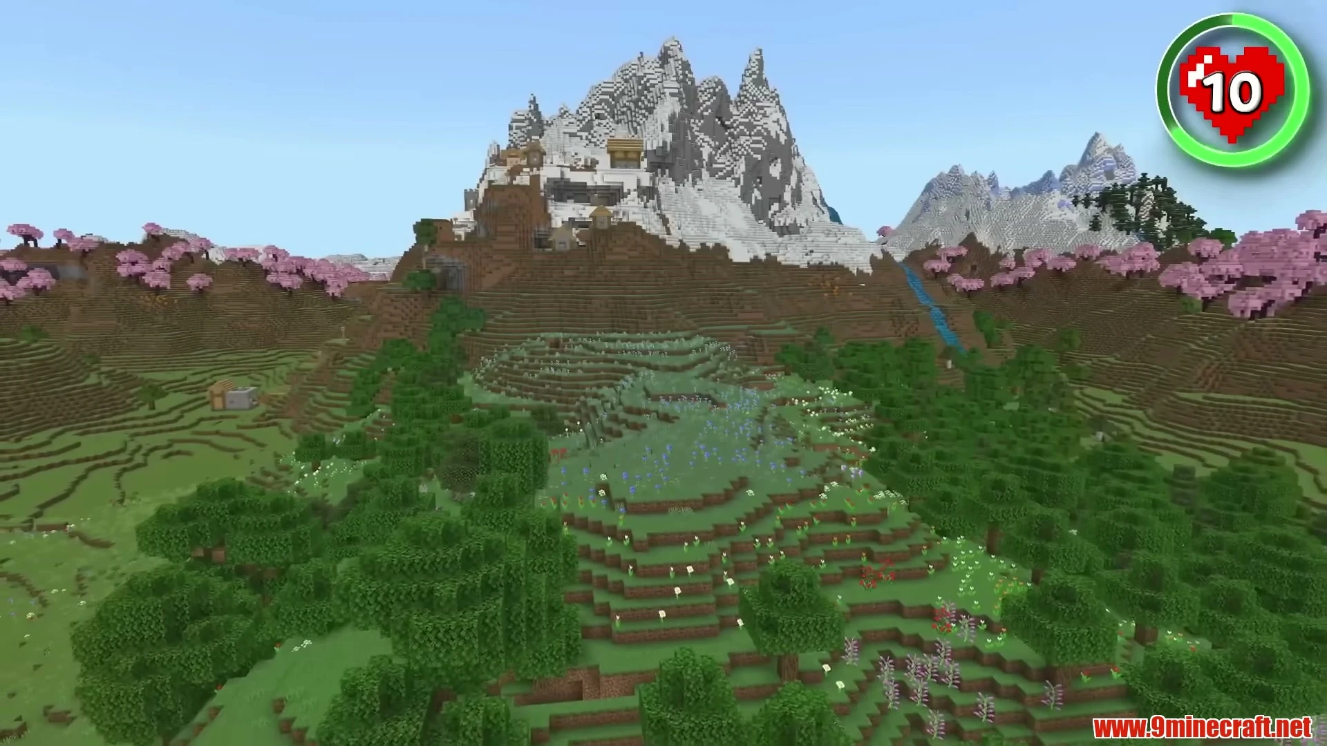 Cherry Blossom Mountain Ring & Crown Peak - Minecraft 26.3 Seed 5447000000010394973 View 2