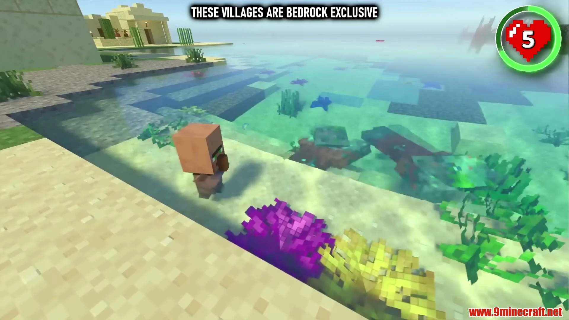 Quadruple Village & Desert Temple Island - Minecraft 26.3 Seed 4238188837816214689 View 3