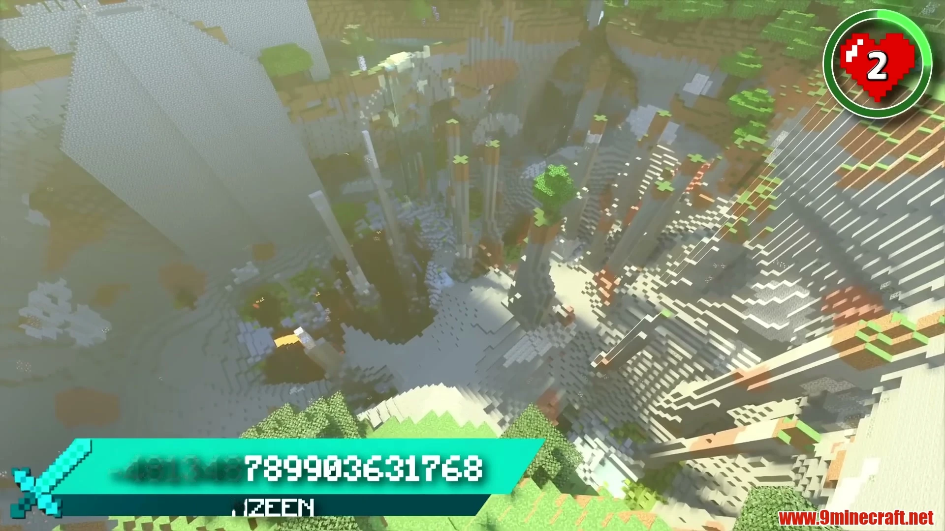 Meteor Impact Crater Woodland Mansion - Minecraft 26.3 Seed -481348789903631768 View 1