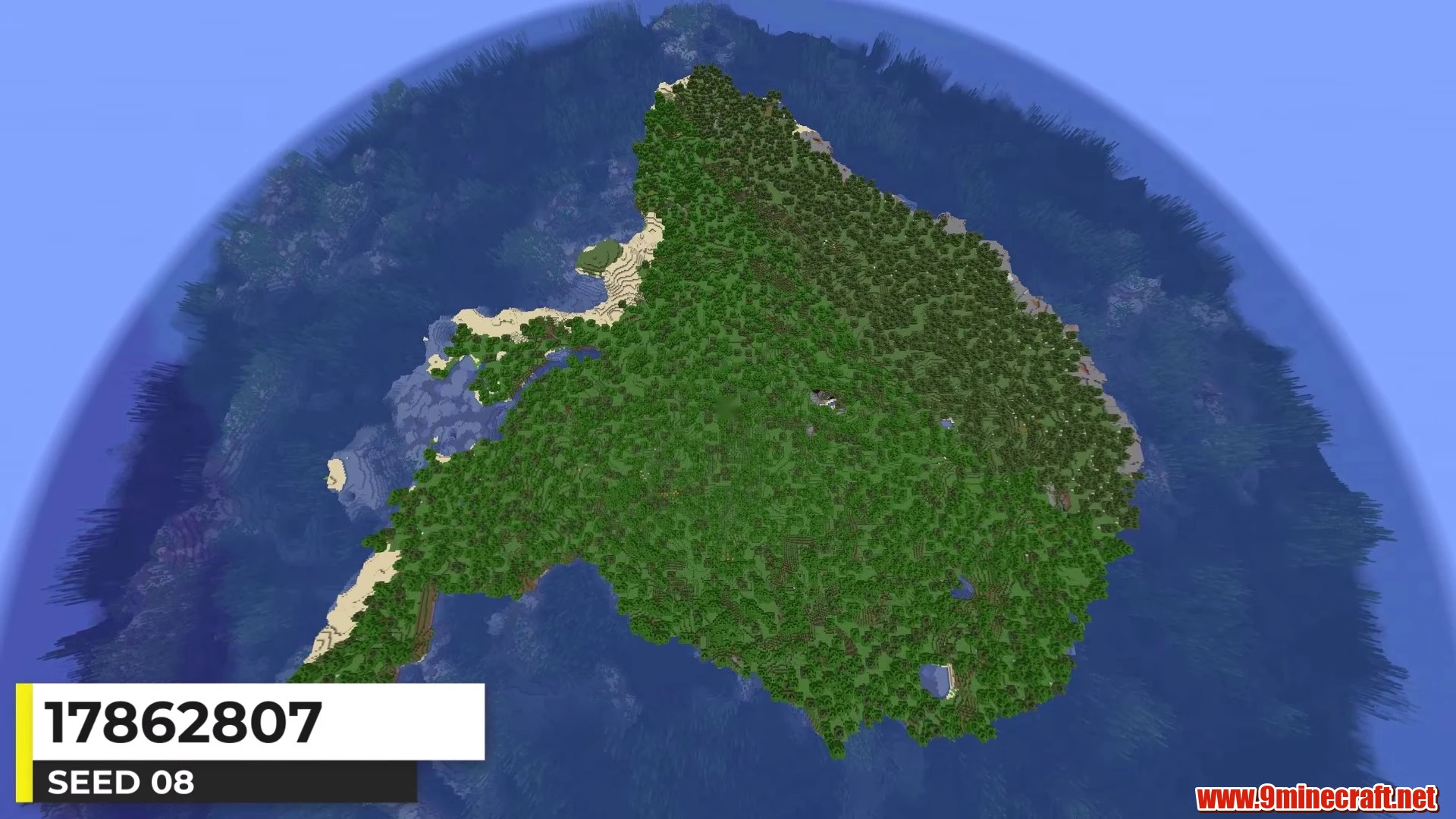 Expansive Forest Island Haven - Minecraft 26.3 Island Seed 17862807 view 2