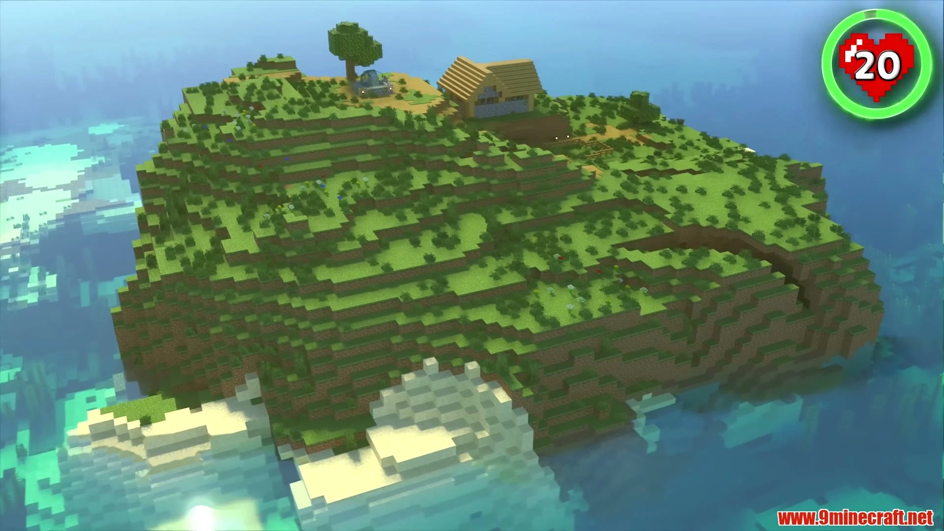 Lone Tree Starter Island & Exposed Sea Ruin - Minecraft 26.3 Seed 1775883570 View 3