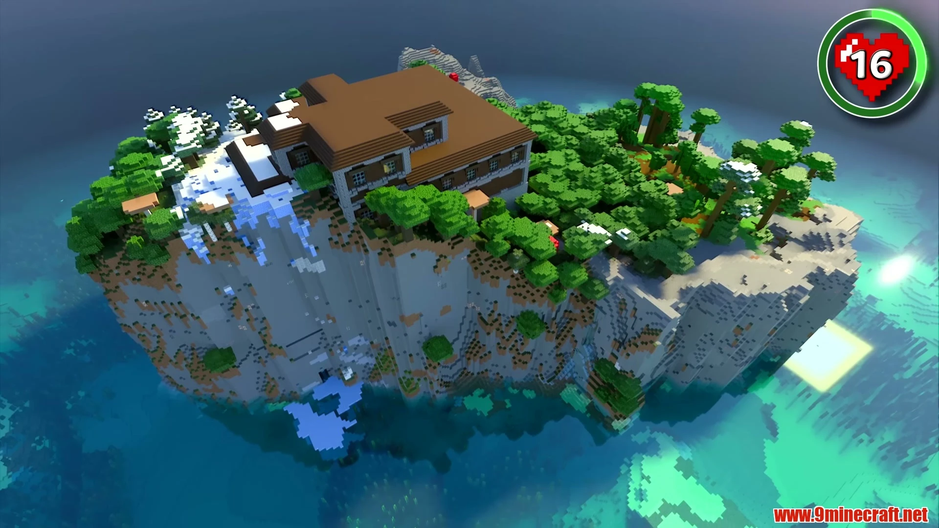 Cliffside Ocean Outcrop Island & Sea Monument - Minecraft 26.3 Seed -356347320515648726 View 2