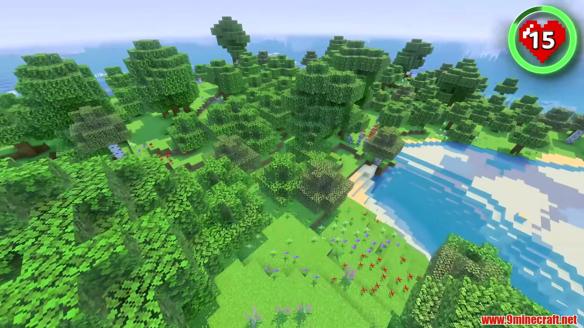 Bountiful Forest Island & Submerged Ruined Portal - Minecraft 26.3 Seed 8561905841588821093 View 3