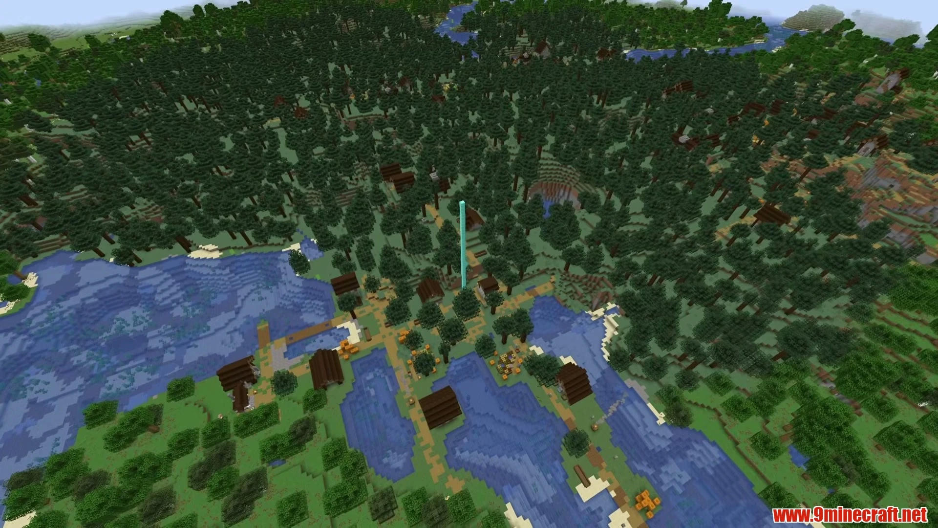 Frontier Outpost Foothills & Double Village - Minecraft 26.3 Seed 3113958139544569523 View 1