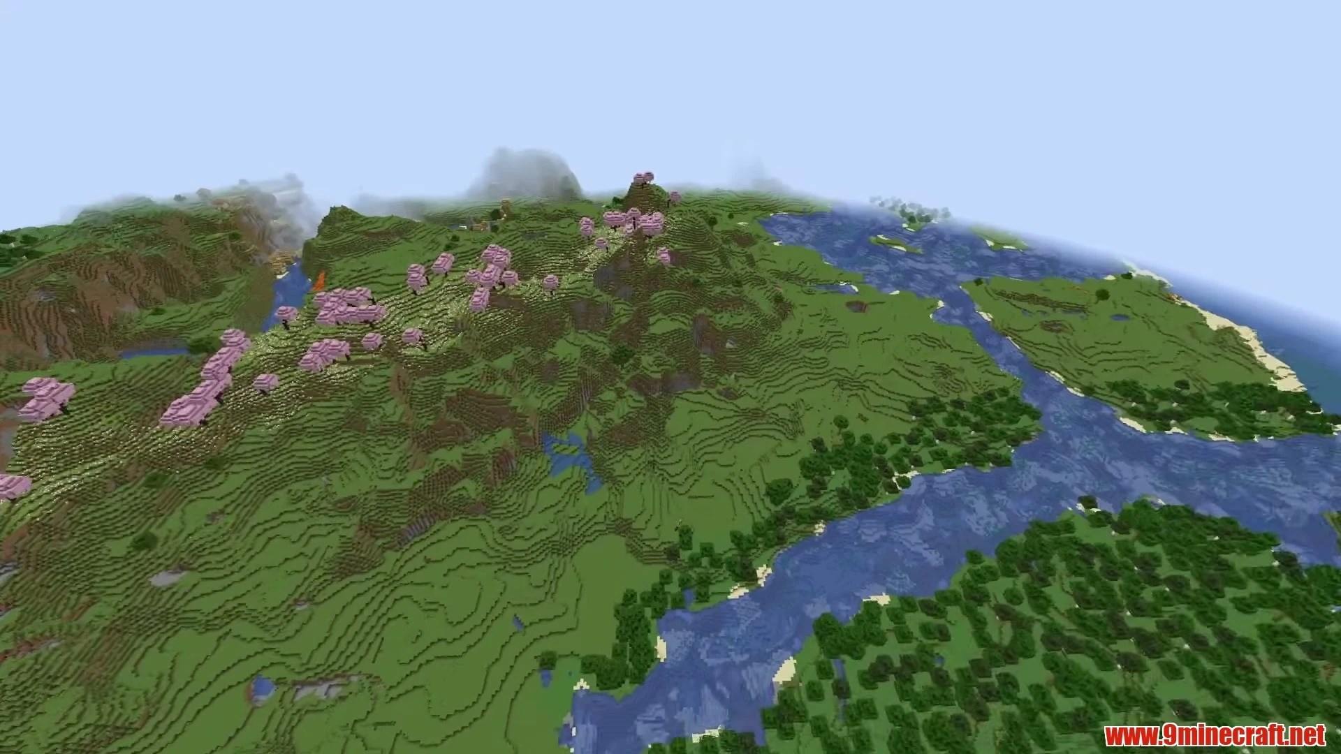 Elevated Plateau Village Overlooking Deep Ravine - Minecraft 26.3 Seed 4785078160173770 View 3