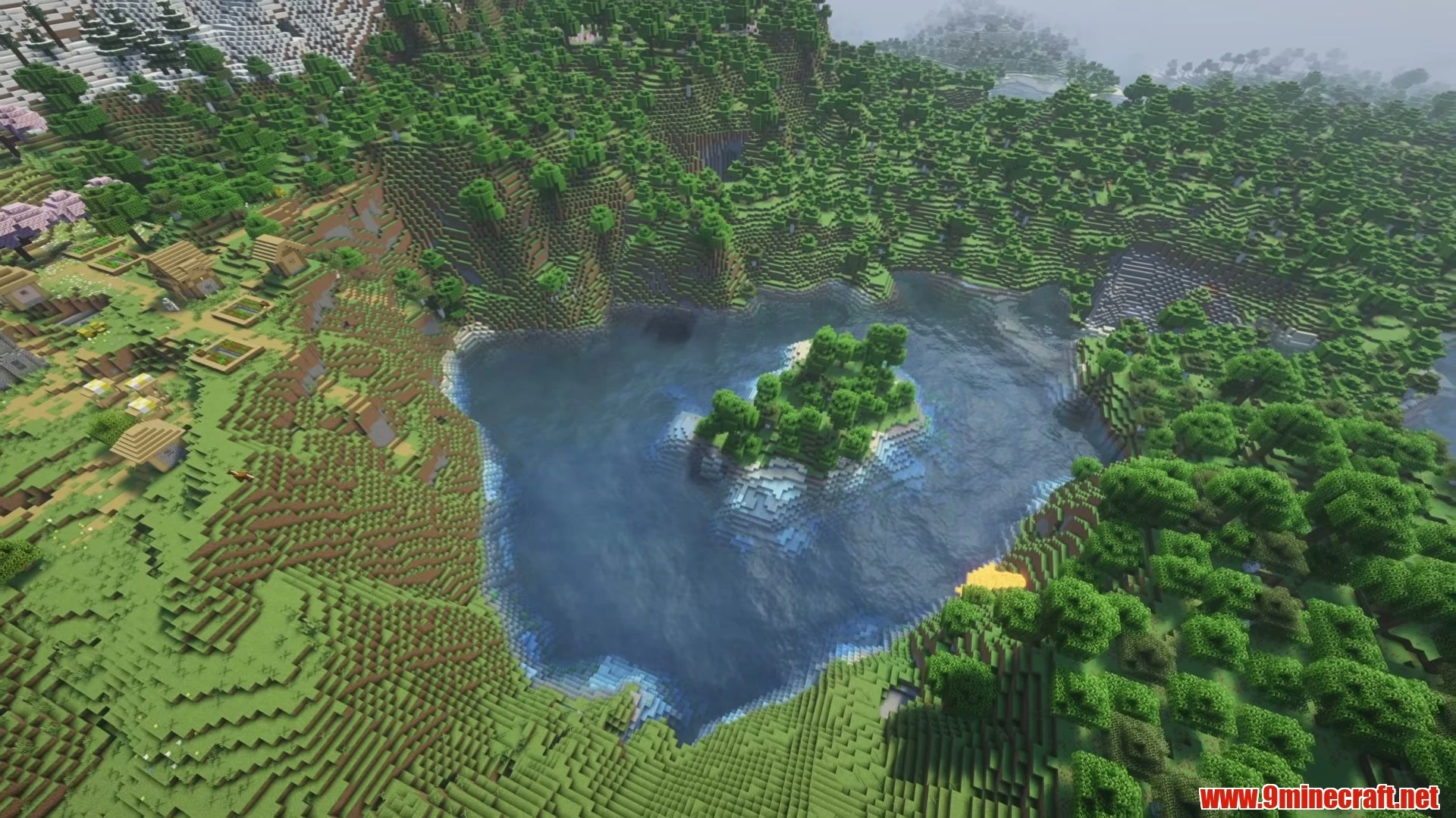 Valley Meadow Village Encircled by Forest Ridge - Minecraft 26.3 Seed -5750592532258726228 View 2